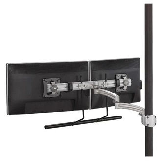 Chief K2 POLE MNT DUAL DISP 2L ARM H-ARRAY,SLV
