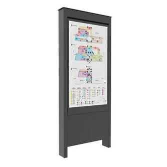 Chief OUTDOOR PORTRAIT KIOSK, LG 55XE4, BLACK