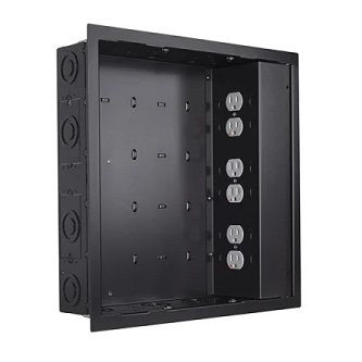 Chief IN-WALL LARGE BLK - W/ SURGEX 3 OUTLETS