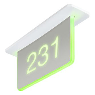Crestron Non- Engrv Hall Sign w/Ceiling Mount new