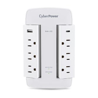 CyberPower SURGE PROTECTOR 900J 6 OUTLETS,120v wall