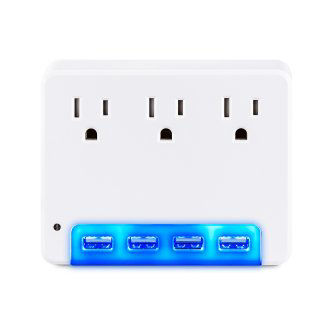 CyberPower 3 AC OUTLET WALL TAP 125V,4 USB 3.4A POR