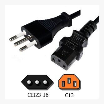 Datalogic Power Cord, 220V, Italy/Chile