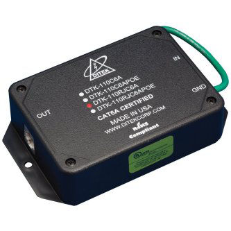 Ditek CAT6A Ethernet Surge Protection with 110