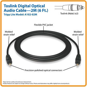 Eaton 6ft Toslink Home Theater Digit