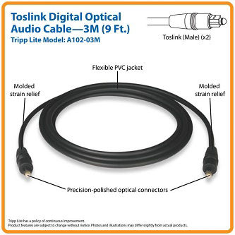 Eaton 10ft Toslink Home Theater Digi