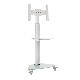 Eaton ROLLING TV CART 37-70IN. WHITE