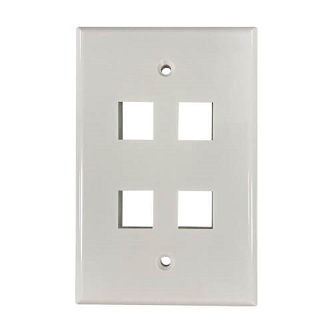 Eaton WALL PLATE 4-PORT SINGLE-GANG