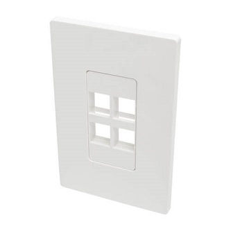 Eaton Single-Gang 4-Port Wallplate K