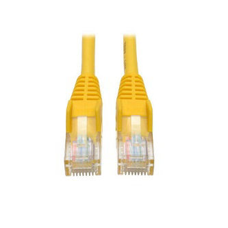 Eaton Cat6 Cable (RJ45 M/M),PoE,Yellow,1 ft.