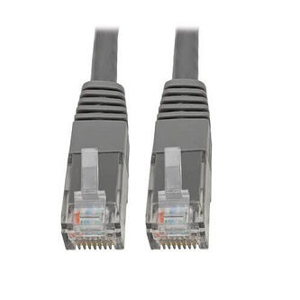 Eaton Cat6 Cable (RJ45 M/M),PoE,Gray,2 ft.
