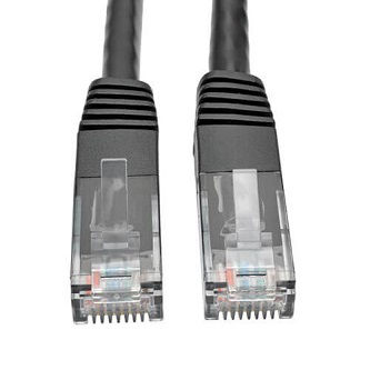 Eaton Cat6 Cable (RJ45 M/M),PoE,Black,3 ft.