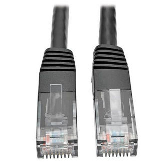Eaton Cat6 Cable (RJ45 M/M),PoE,Black,5 ft.