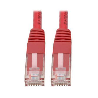 Eaton Cat6 Cable (RJ45 M/M),PoE,Red,5 ft.