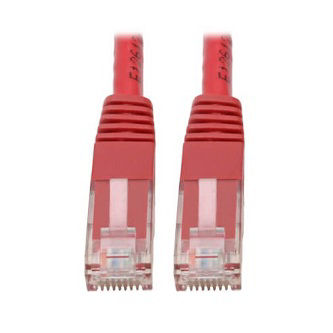 Eaton Cat6 Cable (RJ45 M/M),PoE,Red,6 ft.