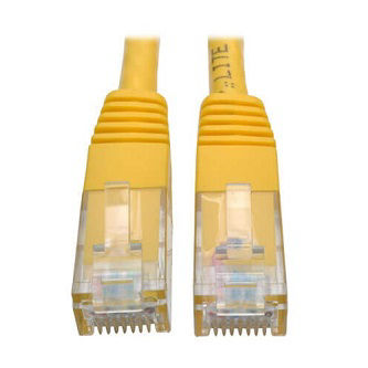 Eaton Cat6 Cable (RJ45 M/M),PoE,Yellow,7 ft.