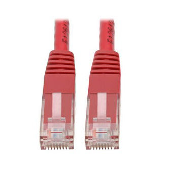 Eaton Cat6 Cable (RJ45 M/M),PoE,Red,10 ft.