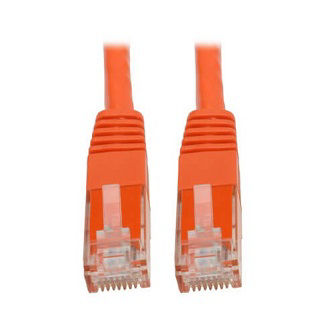 Eaton Cat6 Cable (RJ45 M/M),PoE,Orange,15 ft.