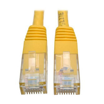 Eaton Cat6 Cable (RJ45 M/M),PoE,Yellow,15 ft.