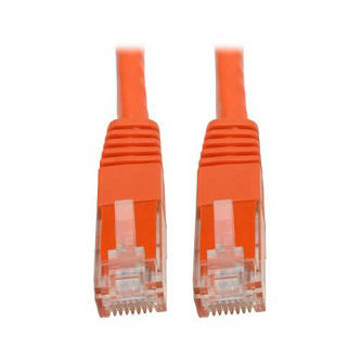 Eaton Cat6 Cable (RJ45 M/M),PoE,Orange,20 ft.