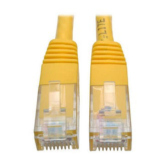 Eaton Cat6 Cable (RJ45 M/M),PoE,Yellow,20 ft.