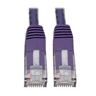 Eaton Cat6 Cable (RJ45 M/M),PoE,Purple,25 ft.