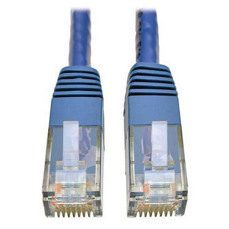 Eaton Cat6 Cable (RJ45 M/M),PoE,Blue,35 ft.