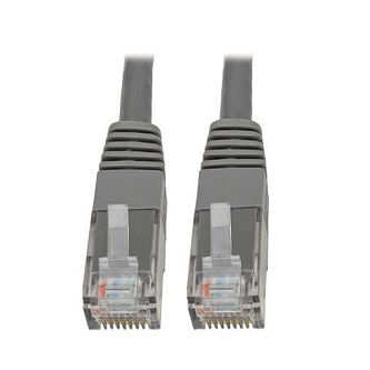 Eaton Cat6 Cable (RJ45 M/M),PoE,Gray,35 ft.