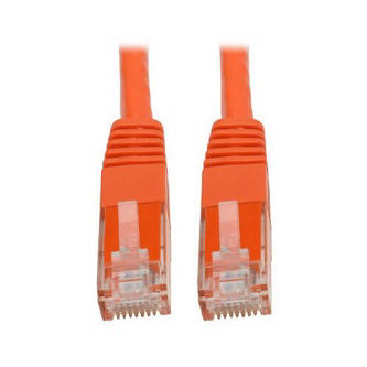 Eaton Cat6 Cable (RJ45 M/M),PoE,Orange,35 ft.
