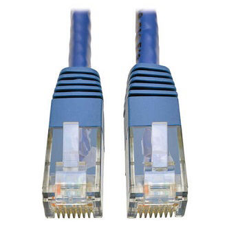 Eaton Cat6 Cable (RJ45 M/M),PoE,Blue,50 ft.