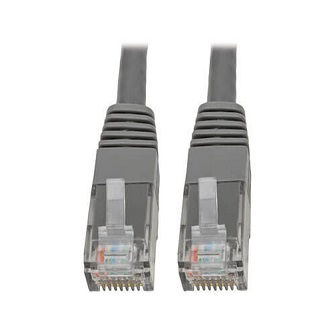 Eaton Cat6 Cable (RJ45 M/M),PoE,Gray,50 ft.
