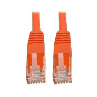 Eaton Cat6 Cable (RJ45 M/M),PoE,Orange,50 ft.