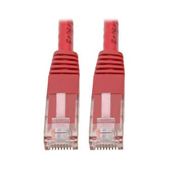 Eaton Cat6 Cable (RJ45 M/M),PoE,Red,50 ft.