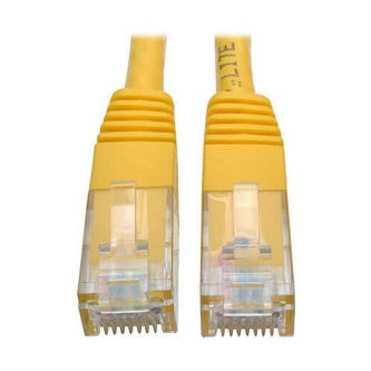 Eaton Cat6 Cable (RJ45 M/M),PoE,Yellow,50 ft.