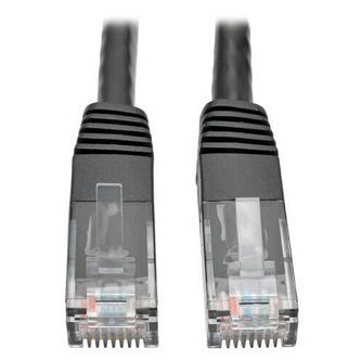 Eaton Cat6 Cable (RJ45 M/M),PoE,Black,100 ft.