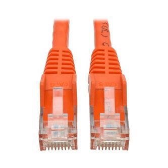 Eaton Cat6 Cable (RJ45 M/M),PoE,Orange,1 ft.