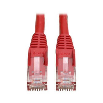 Eaton Cat6 Cable (RJ45 M/M),PoE,Red,1 ft.
