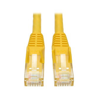 Eaton Cat6 Cable (RJ45 M/M),PoE,Yellow,2 ft.