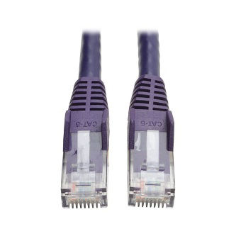 Eaton Cat6 Cable (RJ45 M/M),PoE,Purple,3 ft.