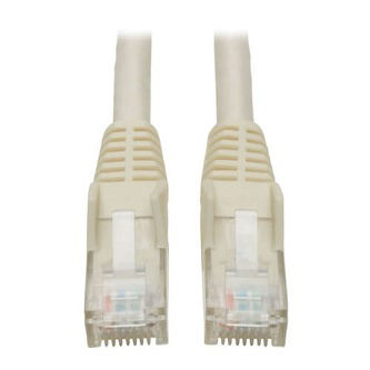 Eaton Cat6 Cable (RJ45 M/M),PoE,White,4 ft.