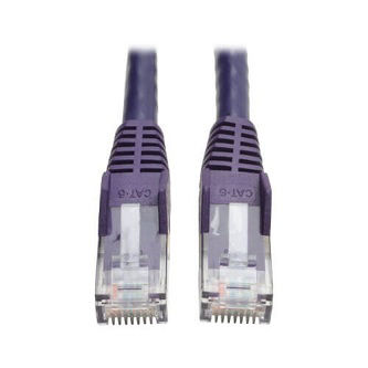 Eaton Cat6 Cable (RJ45 M/M),PoE,Purple,7 ft.