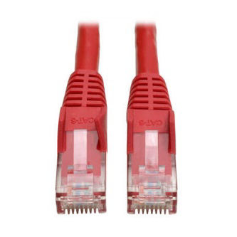 Eaton Cat6 Cable (RJ45 M/M),PoE,Red,20 ft.