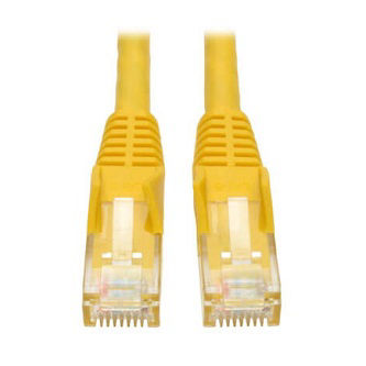 Eaton Cat6 Cable (RJ45 M/M),PoE,Yellow,20 ft.