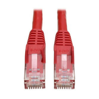 Eaton Cat6 Cable (RJ45 M/M),PoE,Red,25 ft.
