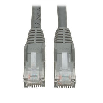 Eaton Cat6 Cable (RJ45 M/M),PoE,Gray,35 ft.
