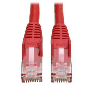 Eaton Cat6 Cable (RJ45 M/M),PoE,Red,50 ft.