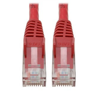 Eaton Cat6 Cable (RJ45 M/M),PoE,Red,6-in.