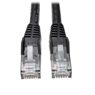 Eaton Cat6 Cable (RJ45 M/M),PoE,Black,75 ft.