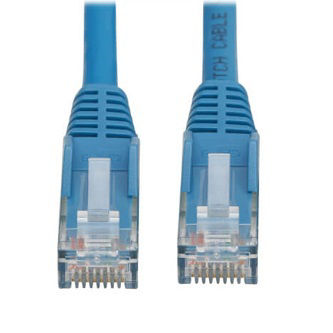 Eaton Cat6 Cable (RJ45 M/M),PoE,Blue,3.3 ft.