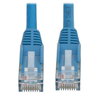 Eaton Cat6 Cable (RJ45 M/M),PoE,Blue,11.5 ft.
